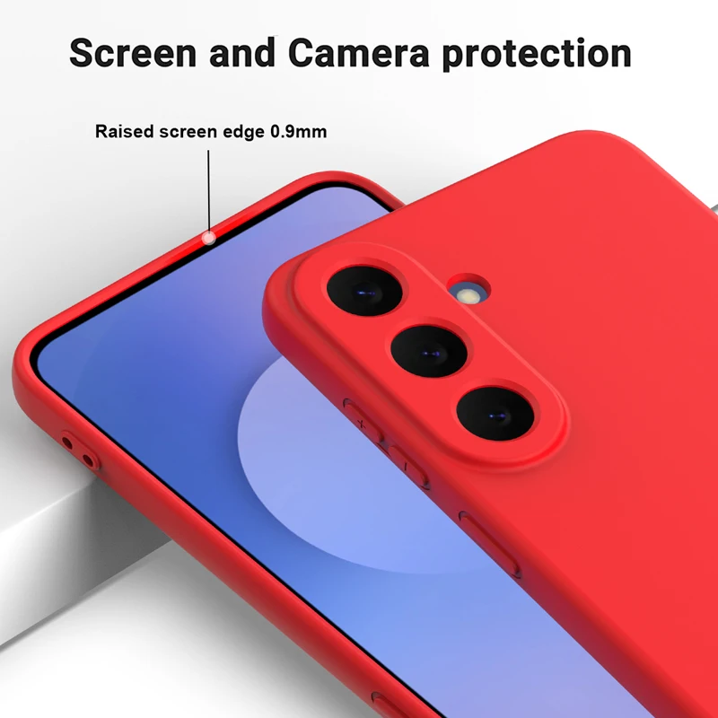 ELVEV Soft Premium Liquid Silicone Case with Flocking Interior and Strap
