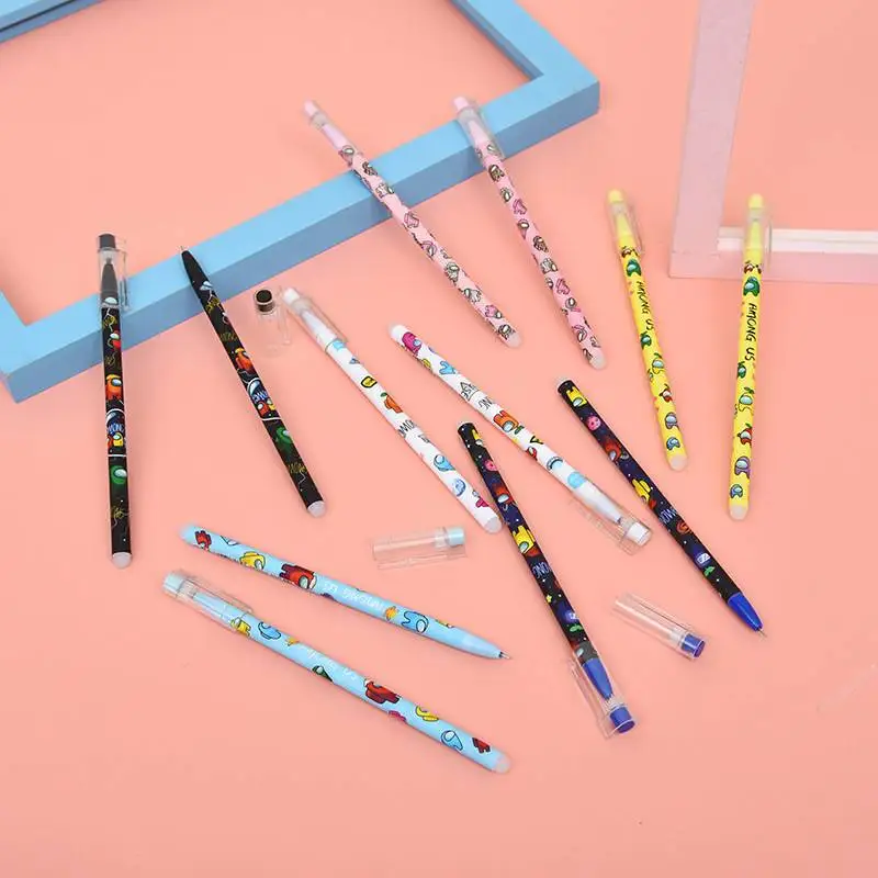 6Pcs/set Anime Chainsaw Man Erasable Blue Ink Gel Pen 0.5mm Washable Magic  Erasable Pens Denji Makima Aki Hayakawa Power Pochita - AliExpress