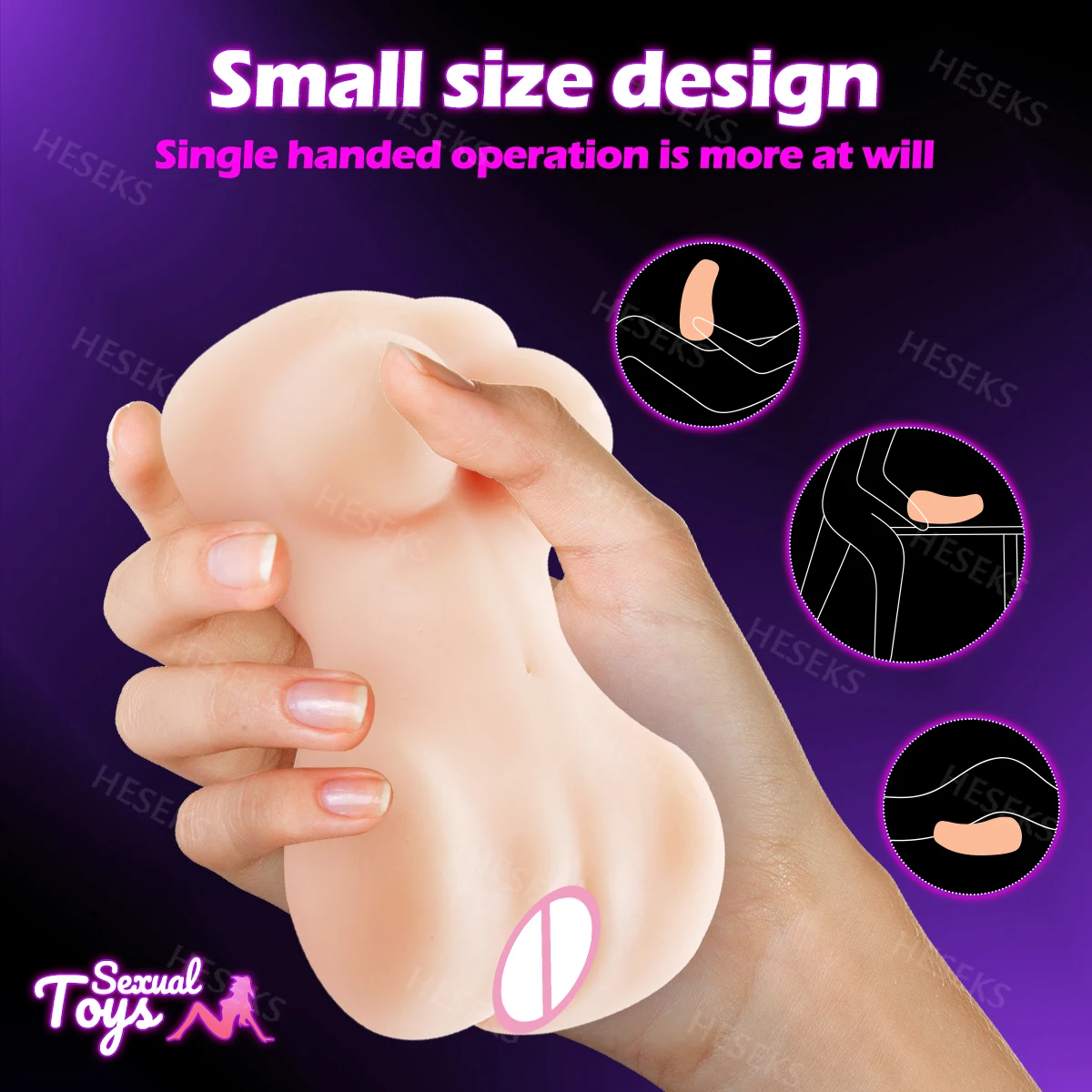 Adult Sex Products Sexy Breast Mini Doll Sex Toys For Men Realistic Male Masturbator Real Vagina Pocket Pussy male masturbator