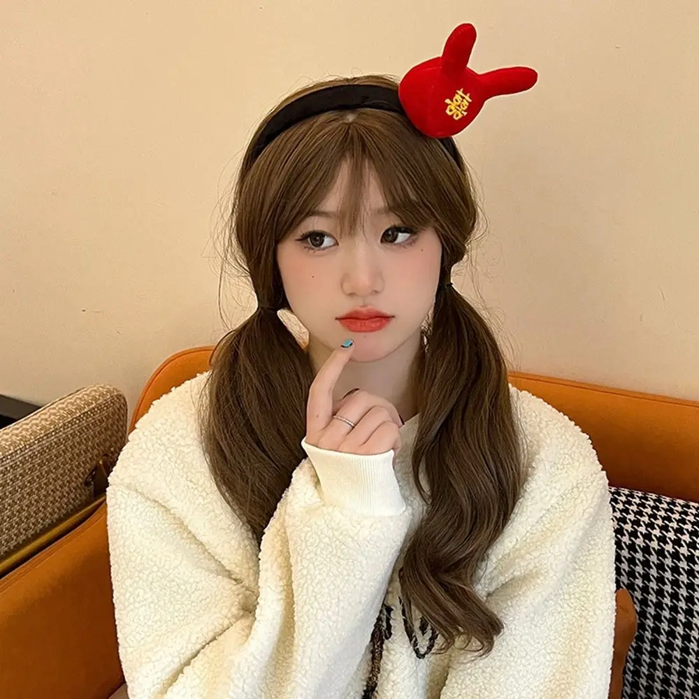 

Ободок для волос Женский, плюшевая лента на голову, кролик, талисман на новый год