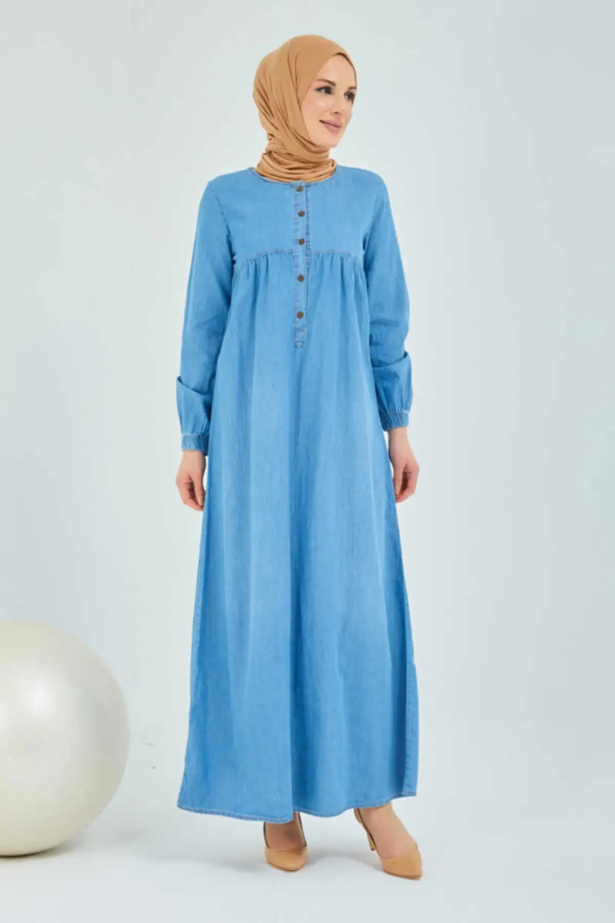 Robalı Hijab Denim Dress 2022 Maternity Dresses For Pregnant Women Maternity Clothes Dresses ARAB DUBAI TÜRKİYA