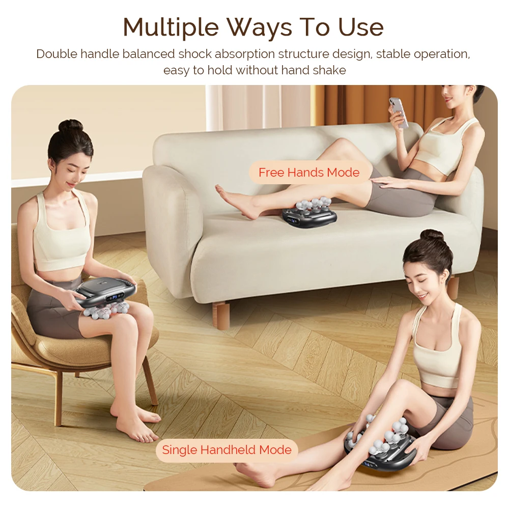 22-Head Fascia Gun Deep Tissue Massage Gun High-Frequency Vibration Back Waist Neck Shoulder Leg Calf Massager Muscle masajeador