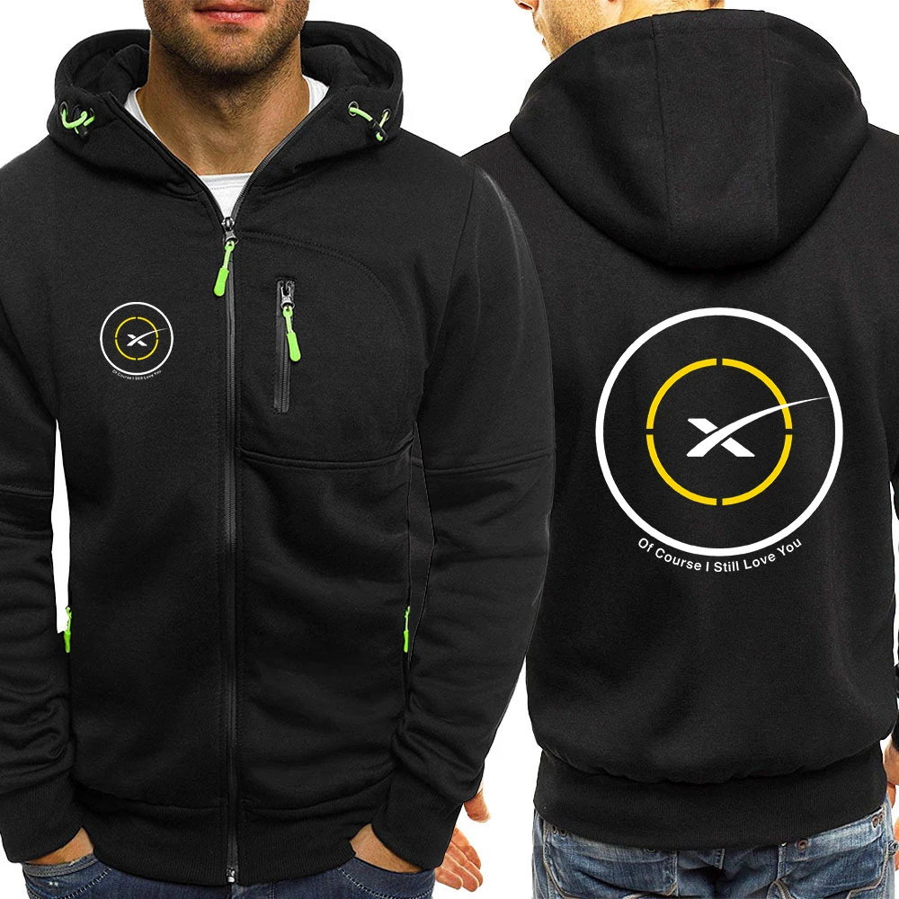 

Space X Logo 2024, a space exploration technology company, is a three-color zipper leisure jacket jacket hooded for men's spring