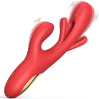 3 in 1 Gewindeschneidender Flatter Vibrator für Frauen Klitoris Klitoris Stimulator Leistungsstarker G-Punkt Sexspielzeug Weibliche Kaninchenvibratoren Erwachsene Frauen 1
