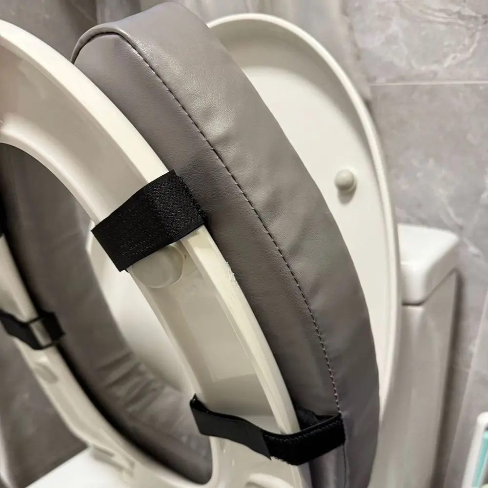 두꺼운 패딩 처리된 높이 조절 변기 시트 쿠션, 세탁 가능, 고밀도 폼, 높이 조절 변기 시트 커버, 설치 간편, 방수