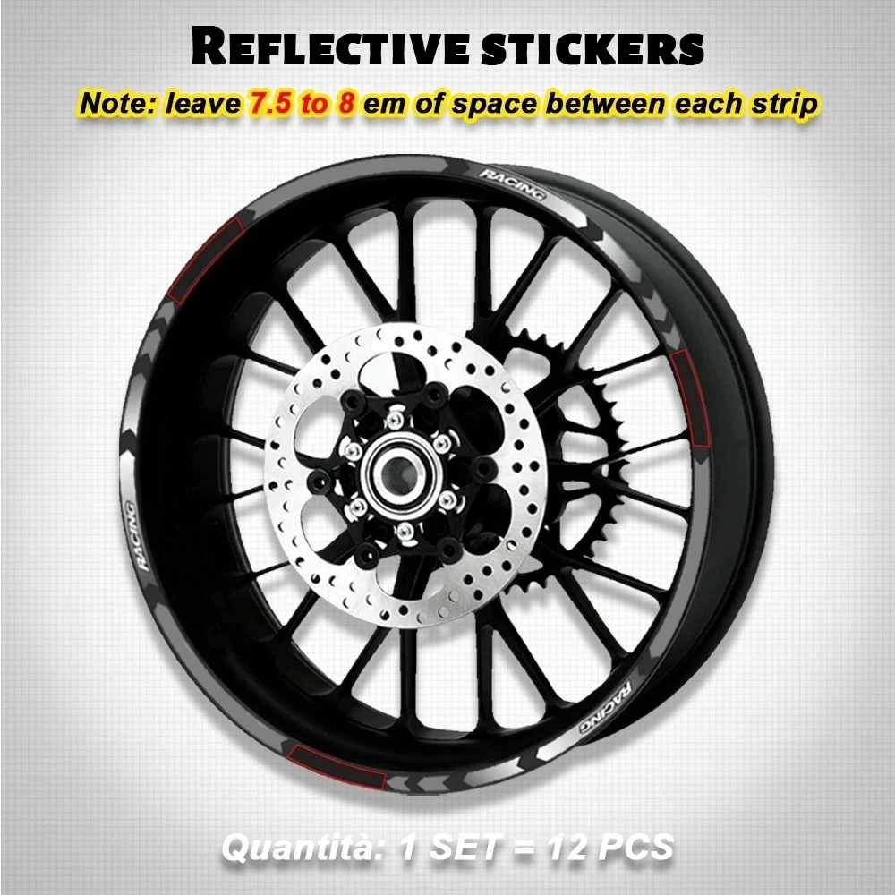 

Motorcycle decal Outer wheel rim stickers tire film border reflective decals sticker for Honda CRF1000L Africa Twin crf 1000l