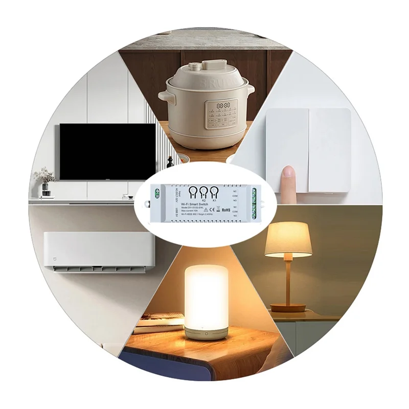 2CH 와이파이 스마트 스위치 DIY 타이머 EWeLink 앱, 알렉사 구글 홈 IFTT용 홈 자동화 모듈, 85-265V USB, 5V, 2.4G