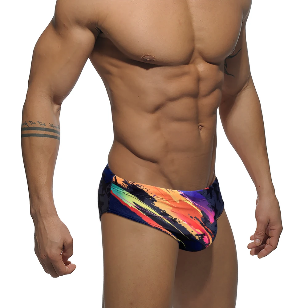 New Swimwear Sexy Low Waist Mens Bathing Swimsuit Quick Dry Pad Push Up Sunga Mayo Trunks Male Sport Beach Surfing Swim Briefs - 6