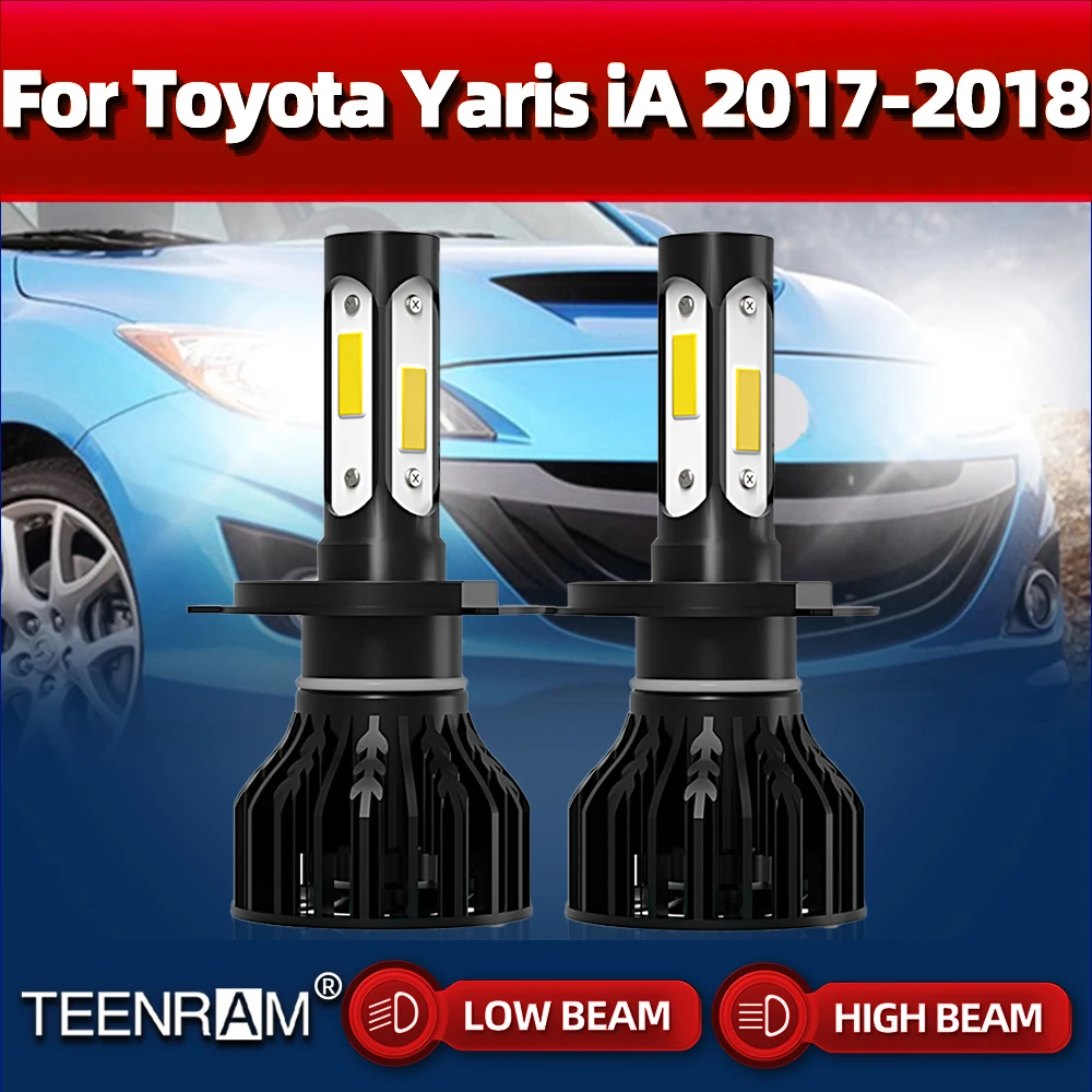 

H4 Canbus Led Headlight Bulbs 120W 20000LM Car Light 12V 6000K White Turbo Auto Headlamps For Toyota Yaris iA 2017 2018