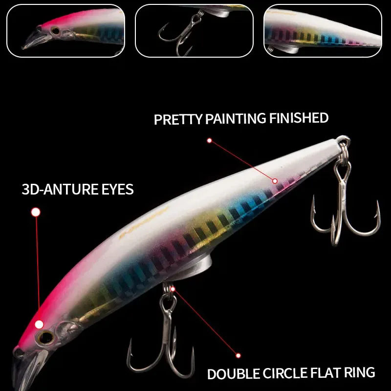 12cm 45g Heavyweight Sinking Minnow Fishing Lures Long Casting Artificial  Hard Bait Saltwater Trout Bass Wobblers for Pike Pesca