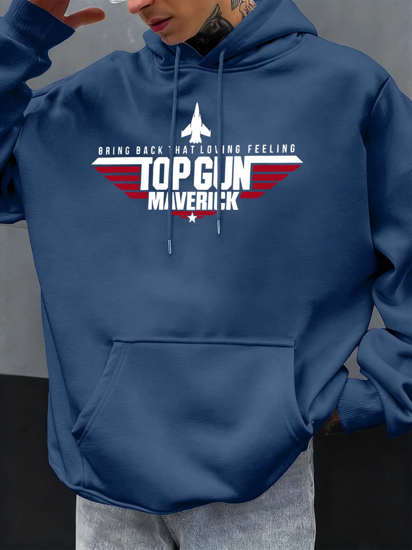 Top Gun Maverick Design Men Hoodies Oversized Comfortable Hoodie Pocket Fleece Streetwear Autumn Fashion Casual Pullover
