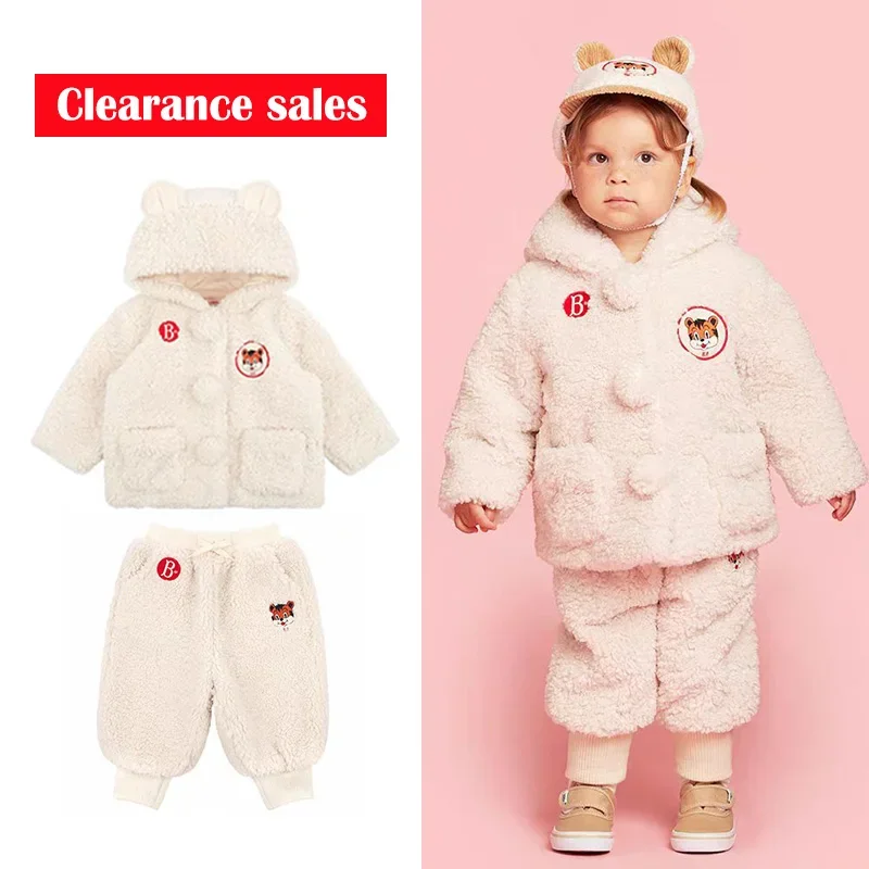 Clearance Baby Down Jacket Winter Clothes Kawaii Girls' Lamb Wool Coat Children's Coat Jacket Outerwear Baby Romper