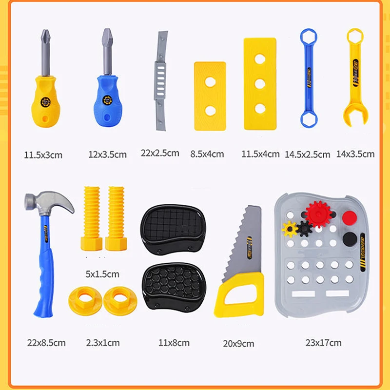 Kids Toolbox Kit Educational Toys Simulation Repair Tools Toys Drill Plastic Game Learning Engineering Puzzle Gifts For Boy