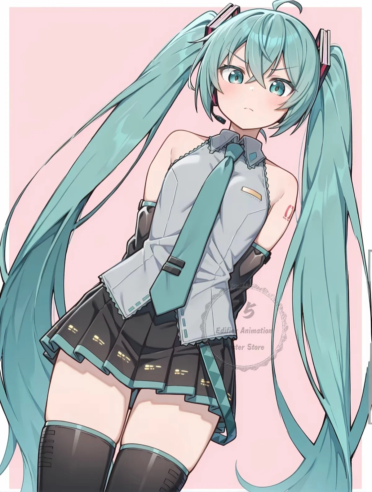 Hatsune Miku HD Art Poster - Vibrant Wall Mural Decor for Bedroom & Living Room, Perfect Gift for Vocaloid Fans