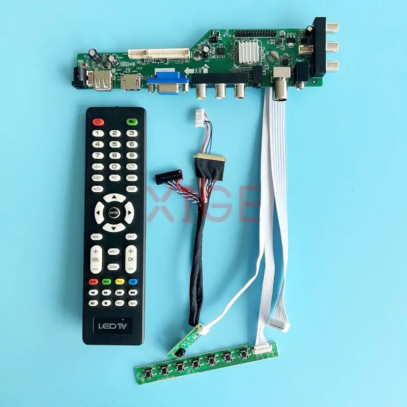 

For B140XW02 B140XW03 Controller Driver Board LVDS 40 Pin 1366*768 DIY Kit Digital Signal DVB 2AV+USB+DHMI+VGA 14" Laptop Matrix