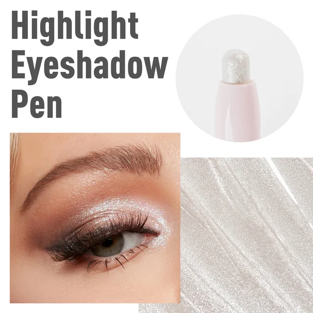 Multi Use Glitter Stick Highlighter Eyeshadow Shimmery Pearl Long Lasting Silky Pen For Face Waterproof Festival Makeup Cosmetic