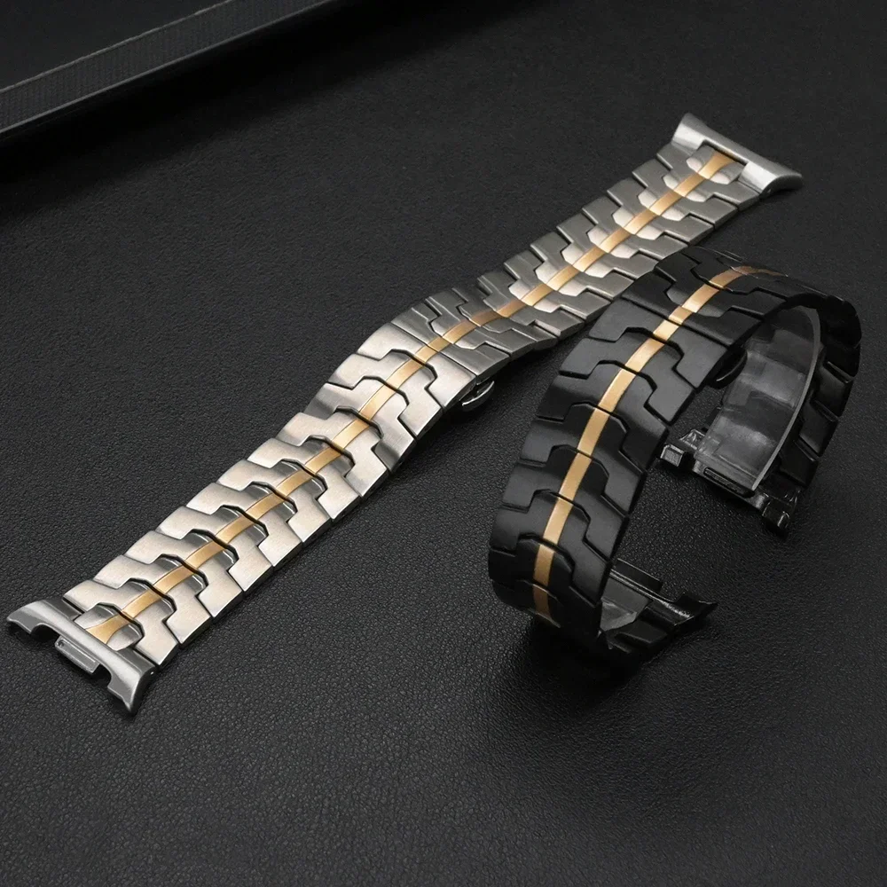 Premium Stainless Steel Watchband - Elegant Metal Strap