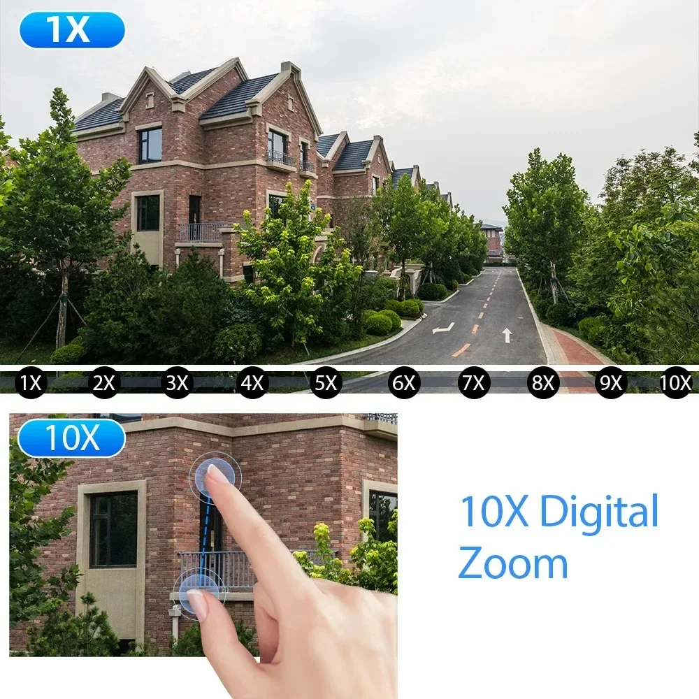 ANSVICAM 5MP Wifi PTZ Camera Outdoor 10X Zoom Security IP Camera Color Night Vis