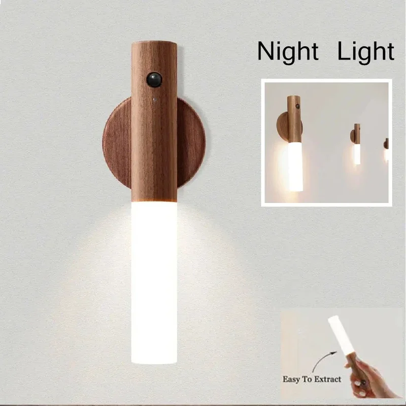 Intelligent wind body sensor LED charging wall lamp, light sensor control is suitable for family bedrooms and outdoor camping