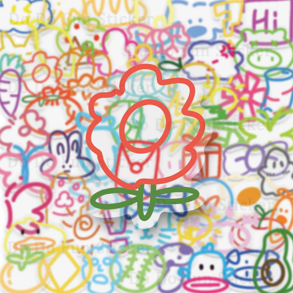 60PCS Cute Cartoon Colorful Small Items PET Sticker Waterproof Oil proof Transparent Ins Style DIY Scrapbook Water Cup Laptop — view 6