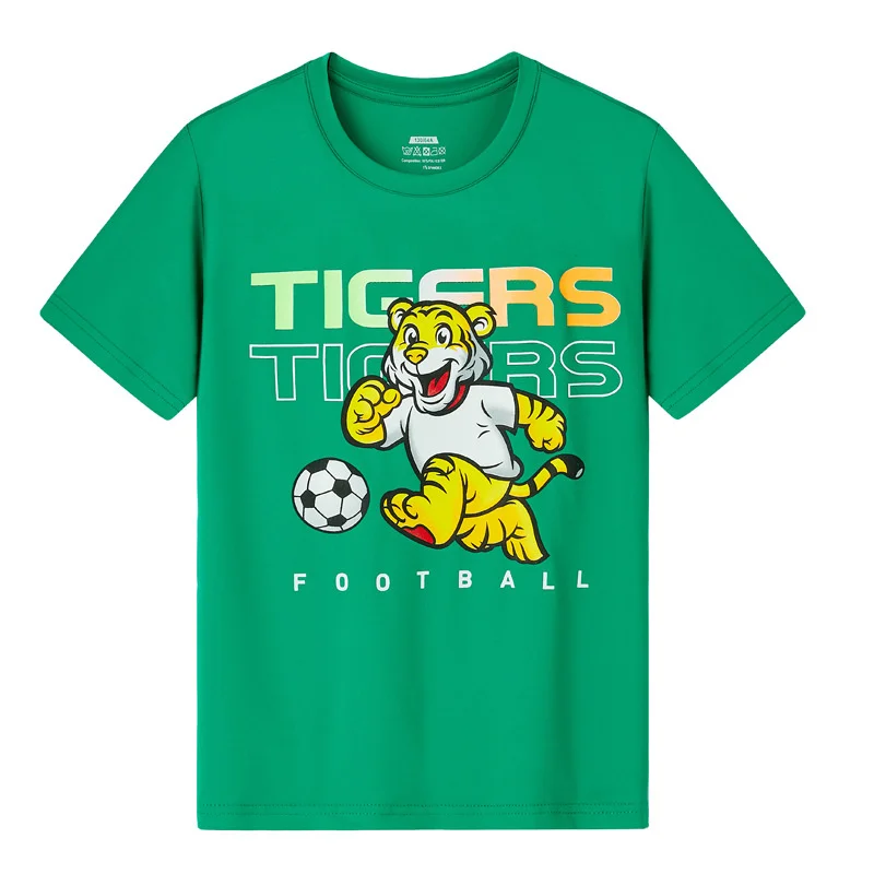 

New Summer Boys Sporty Tiger T-Shirt Quick Drying Short Sleeve Clothes Boys T Shirt Kids Tops Teen Children Clothing