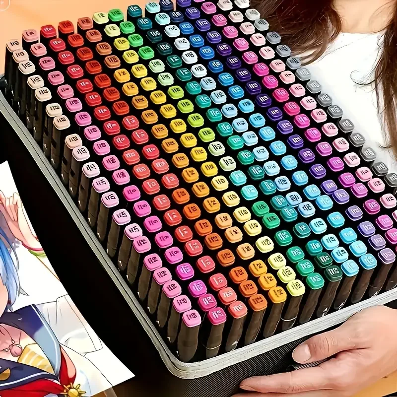 24/36/48/60/80/120Colors Alcohol Drawing Markers Dual Tip Permanent Art Sketch Markers for Illustration School Supplied highlighter markers,gel highlighter markers,acrylic markers