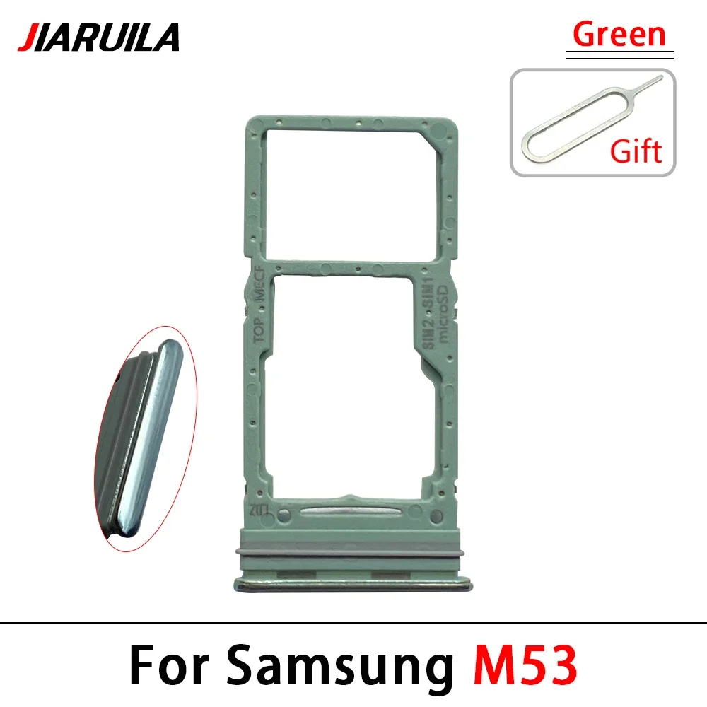 10Pcs, 삼성 M54 M22 M21 M23 M52 M53 M62 4G 5G 듀얼 마이크로 SIM 카드 슬롯 트레이 홀더 SD 카드 리더 부품 용 Sim 카드 트레이