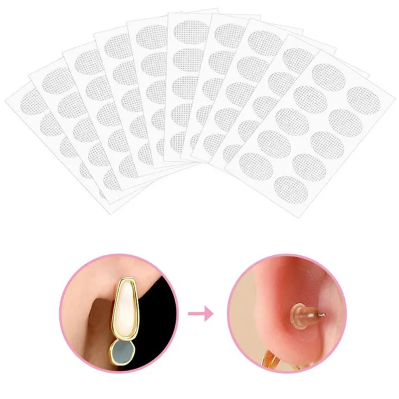 Ear Care Patches 120pcs Ear Care Invisible Ear Lift Sticker Earrings Stabilizers Earlobes Protective Patches Earrings Support Patches
