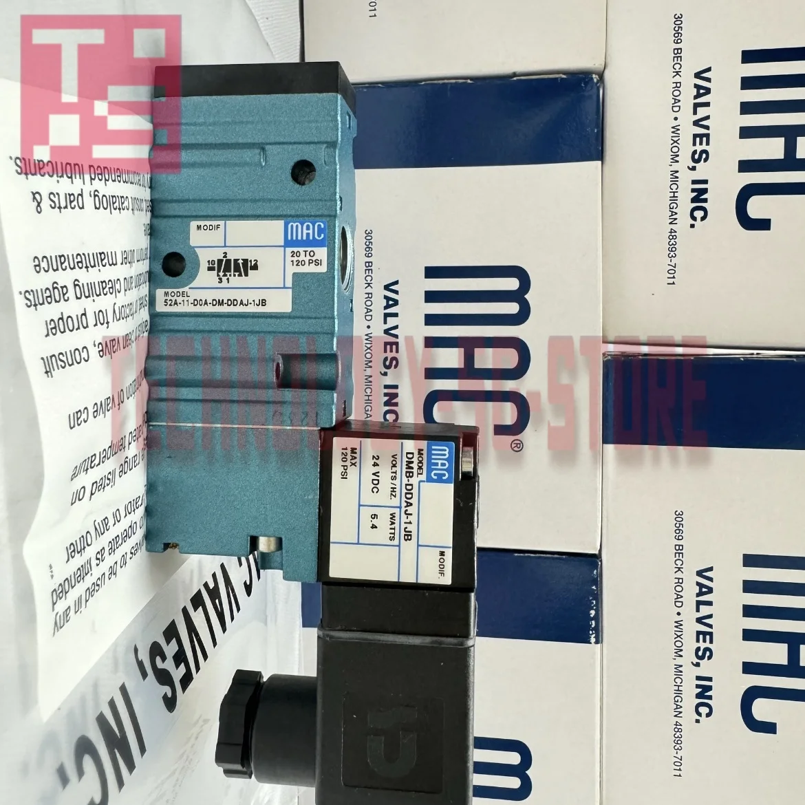 100% 새로운 52A-11-DOA-DM-DDAA-1BA 52A-11-DOA-DM-DDAJ-1JB 52A-11-DOA-DM-DDAJ-1JM 솔레노이드 밸브