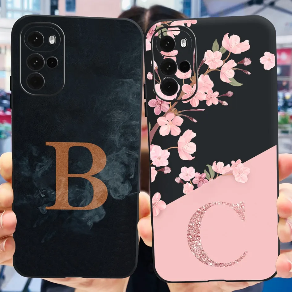 Per Moto G22 Case Xt2231-2 Cute Abc English Letters Cover Antiurto Per Motorola Moto G22 G32 G42 4G Funda Xt2233-2 G 42 Hoesje