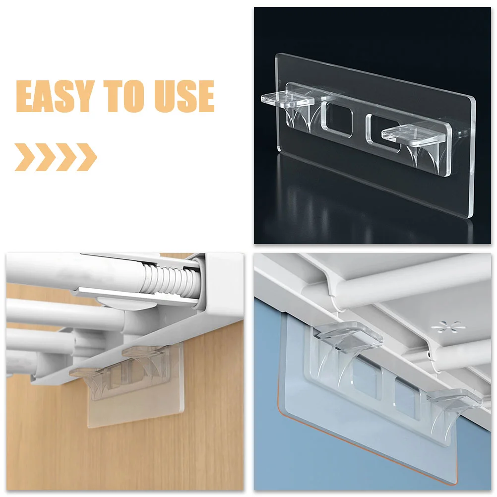 8 Pcs Wardrobe Partition Holder Baby Gate Extender Adhesive Hook Extension Cat Door Pvc for Doorway Shelf Support