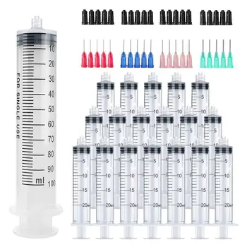 플라스틱 루어 잠금 수경법 주사기 도구, 샘플러 측정, 리필, 여과, 실험실 사용, 3ml-100ml