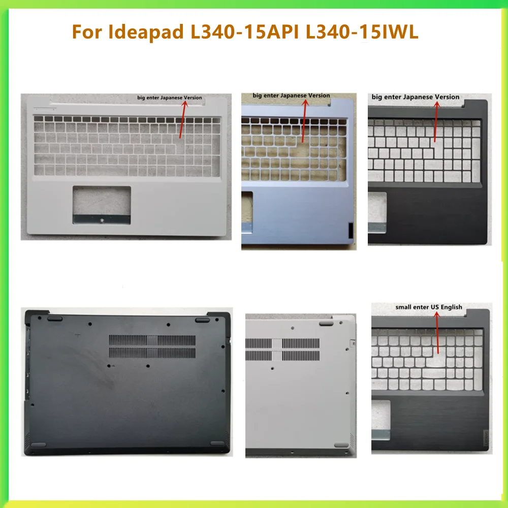 

New Laptop TOP Case Palmrest Upper Cover Bottom Cover Carcass Housing Case Lenovo Ideapad L340-15API L340-15IWL shell