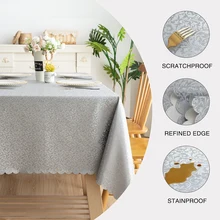 100% retângulo impermeável toalhas de mesa à prova de óleo resistente ao ar livre à prova de mancha mesa de jantar esteira capa pano decoração lavável