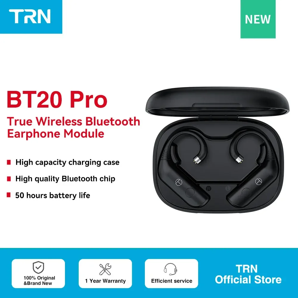

TRN BT20PRO Ear Hook Bluetooth 5.3 Wireless HIFI Earphones Module Upgrade Cable Connector Replaceable Plug for Moondrop Conch KZ