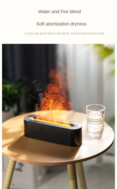 Description Picture 3 of item7 Color Upgraded Ultrasonic Aromatherapy Fire Air Essential Oil Diffusers Cool Flame Diffuser Humidifier
