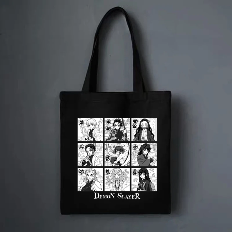Women bags Demon Slayer Anime Bag Shoulder bag 2021 y2k Canvas Shopper Bag Designer Large women's bag punk Punk Goth School Bag 