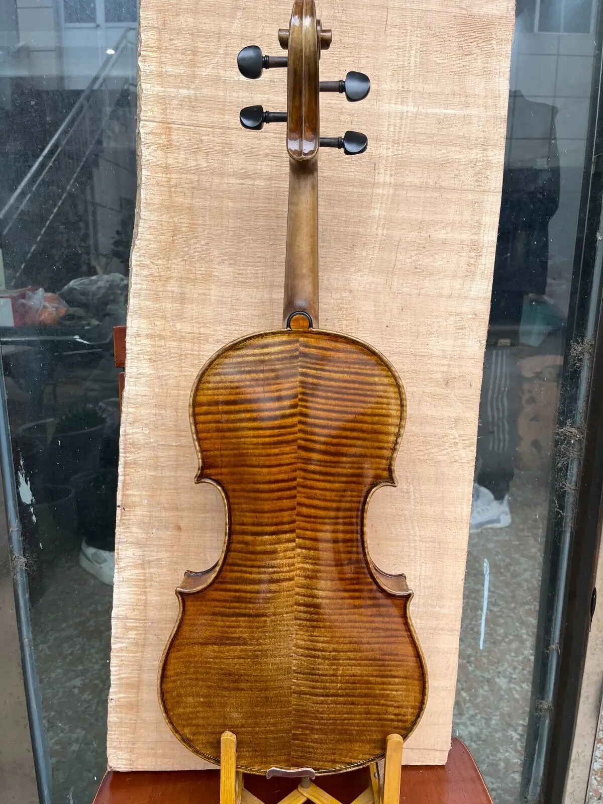 16.5 inch Handmade viola Pro nice flame grain and neck rich sound with case