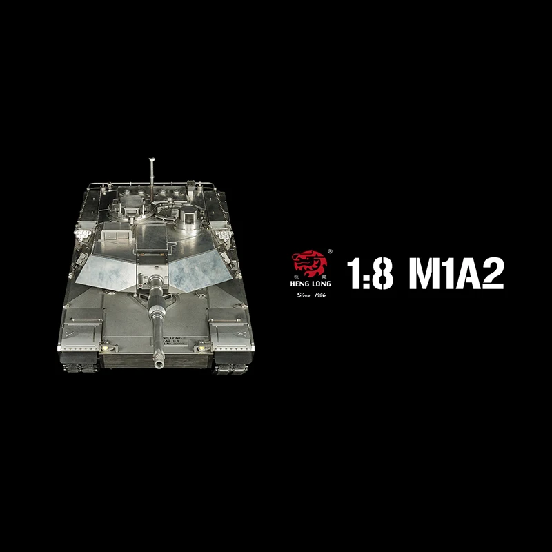 2.4G 1239MM Henglong 1/8 Scale Full Metal RC Battle Tank USA M1A2 Abrams RTR 3918 Battery Heavy Duty Model Toy TH16994 4