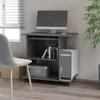 Computer Desk ,High Gloss Gray 31.5"x19.7"x29.5" Engineered Wood,Computer Desks 1