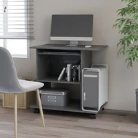 Computer Desk ,High Gloss Gray 31.5"x19.7"x29.5" Engineered Wood,Computer Desks 1