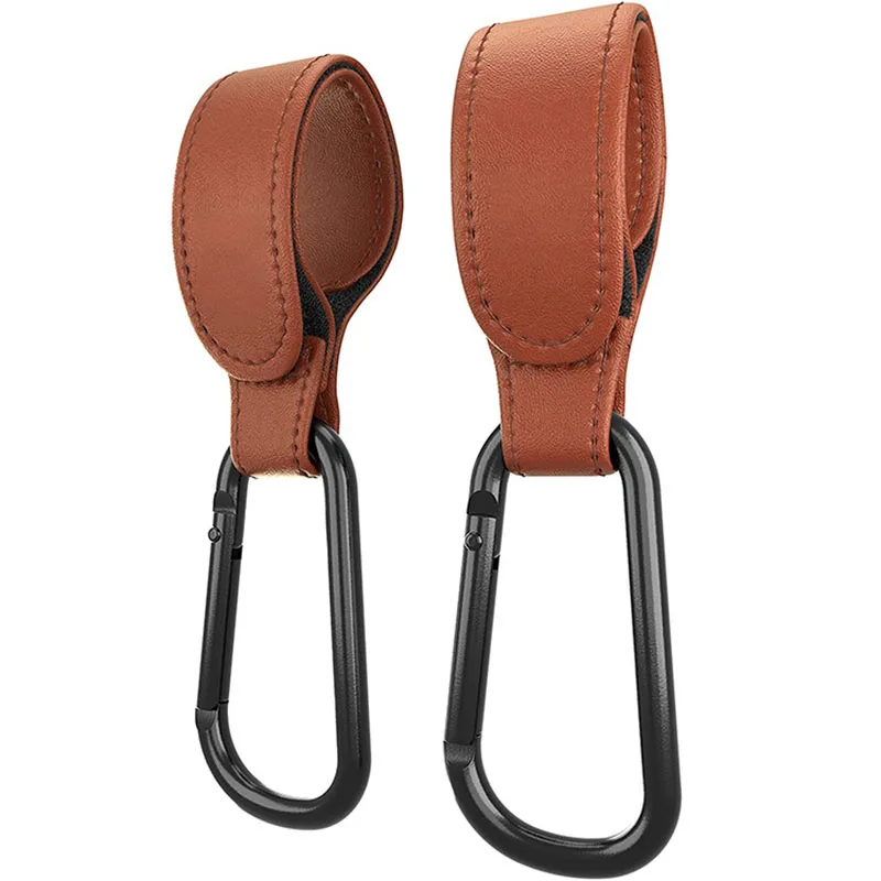 2pcs Baby Stroller Hook Soft PU Leather Pram Hooks Baby Car Bag Stroller Organizer Travel Accessories Bebe Stroller for Dolls baby stroller accessories and car seat