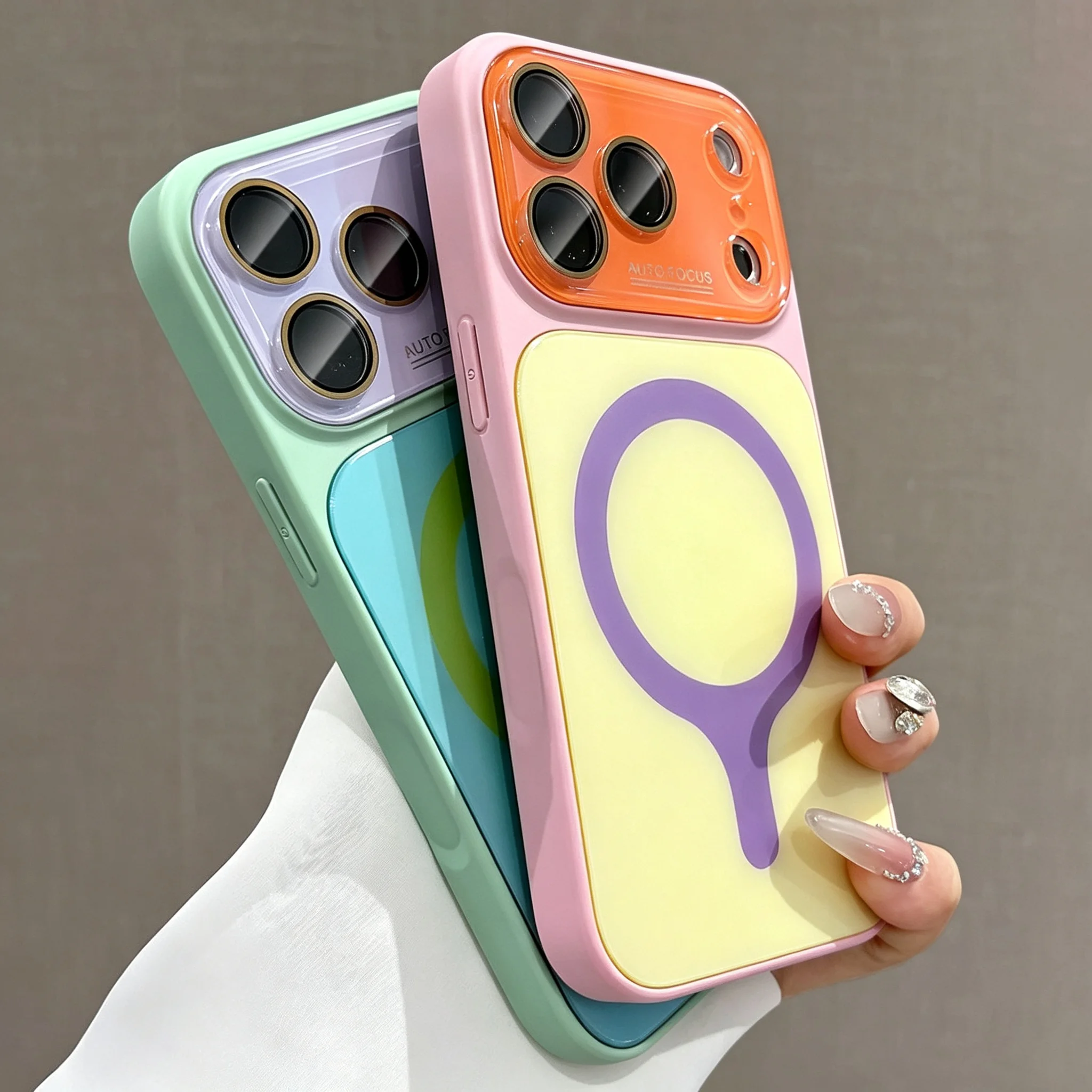 Enhanced Matte Phone Case with Camera Protection and Magnetic Wireless Charging Compatibility