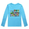 Cute Sprunki Cartoon Clothes Autumn Kids Game Incredibox T Shirt Baby Girls Long Sleeve Tops Toddler Boys O-neck Cotton T-shirt 4