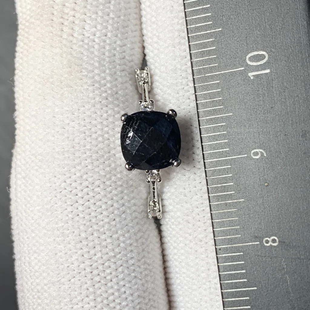 3MM Natural Sapphire Ring Adjustable Female Ring Jewelry for Women Gift Wholesale High Quality Vintage Fine