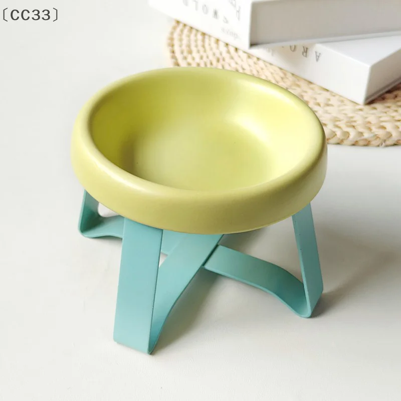 1 pz protezione del collo piede alto ciotola per cibo per gatti durevole ciotola per acqua potabile per gatti ciotola per gatti in ceramica ciotola per alimentazione gattini forniture per animali domestici - immagine 4