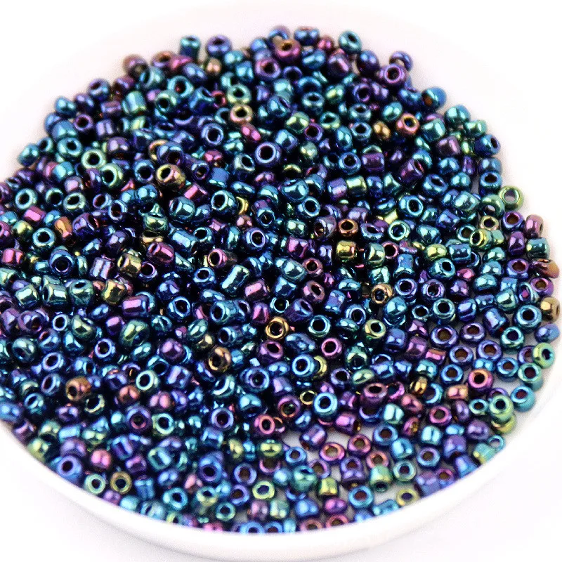 Electroplated Silver Bronze Metal Color Beads