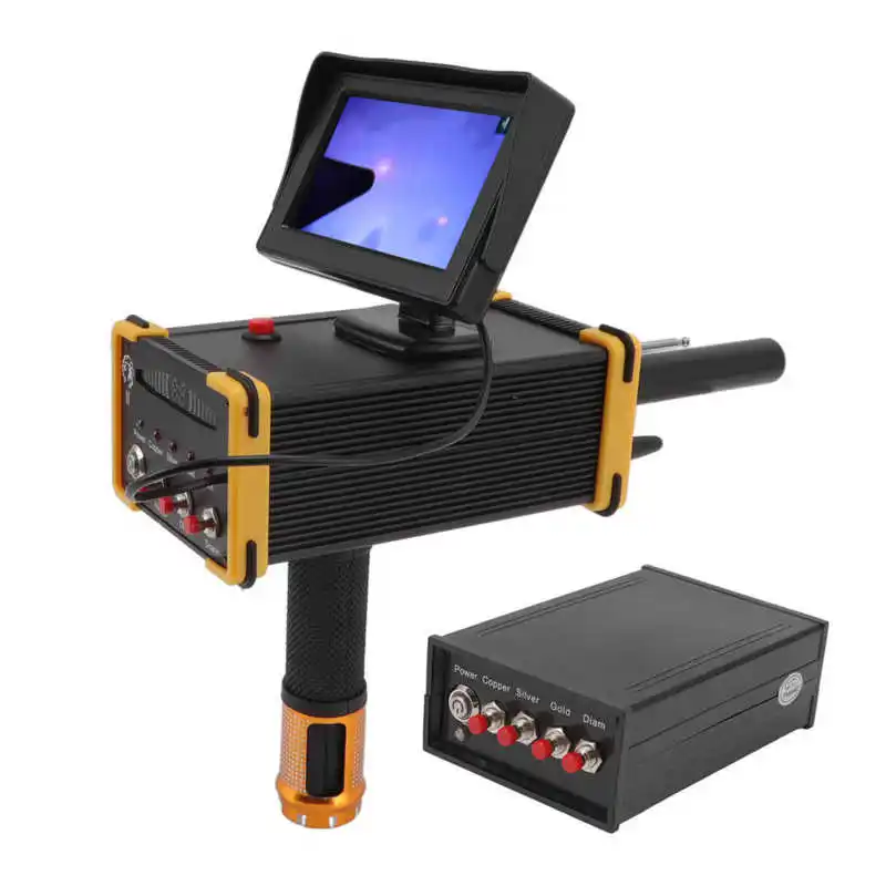 15m Deep Metal Detector Gold Finder Metal Scanner Device Search Range 1000m with GR8000 Screen Yellow