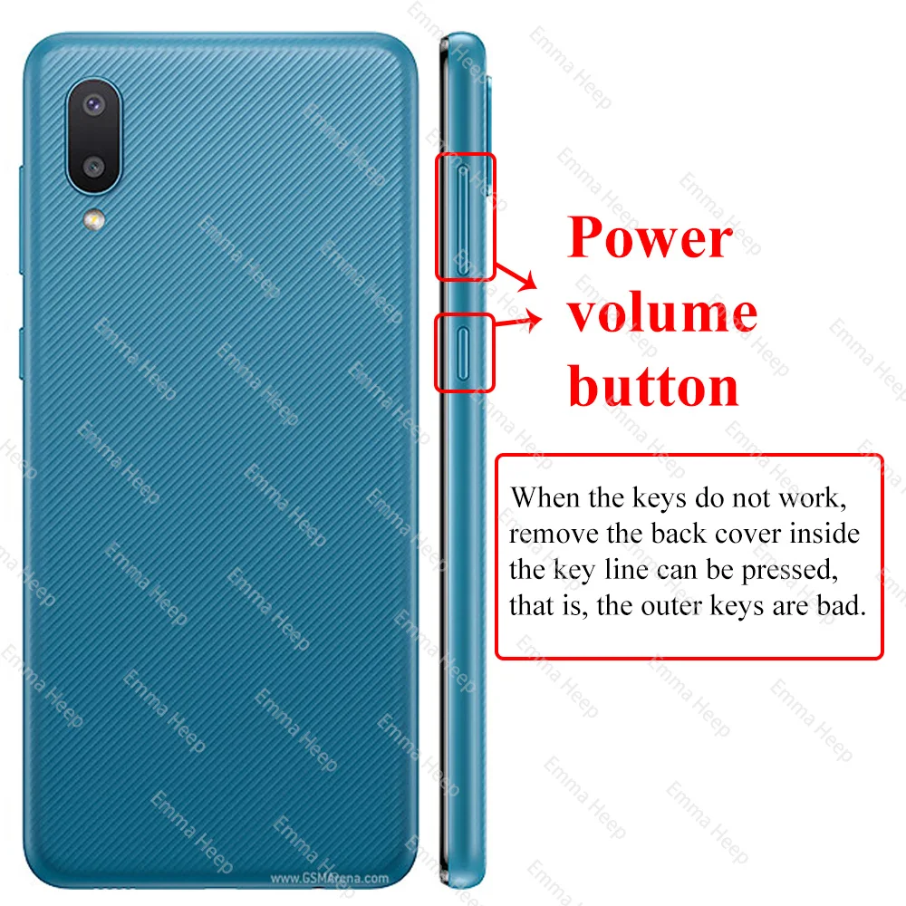Power Volume Side Button Key 5Set For Samsung A01 A02 A02S A03 Phone Housing On Off Up Down Small Repair Parts