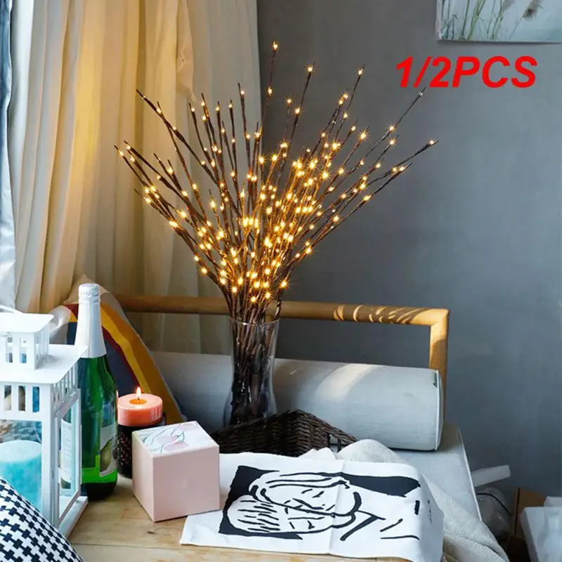 

1/2PCS Bulbs LED Branch Lights Decorative Lamp Natural Vase Filler Willow Lighted Branch Home Christmas Wedding Decorative